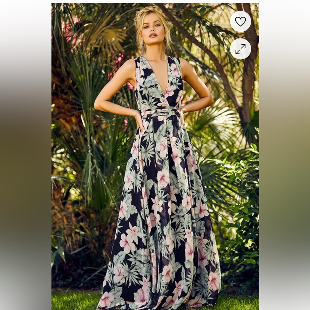 Lulus small wrap around maxi dress
